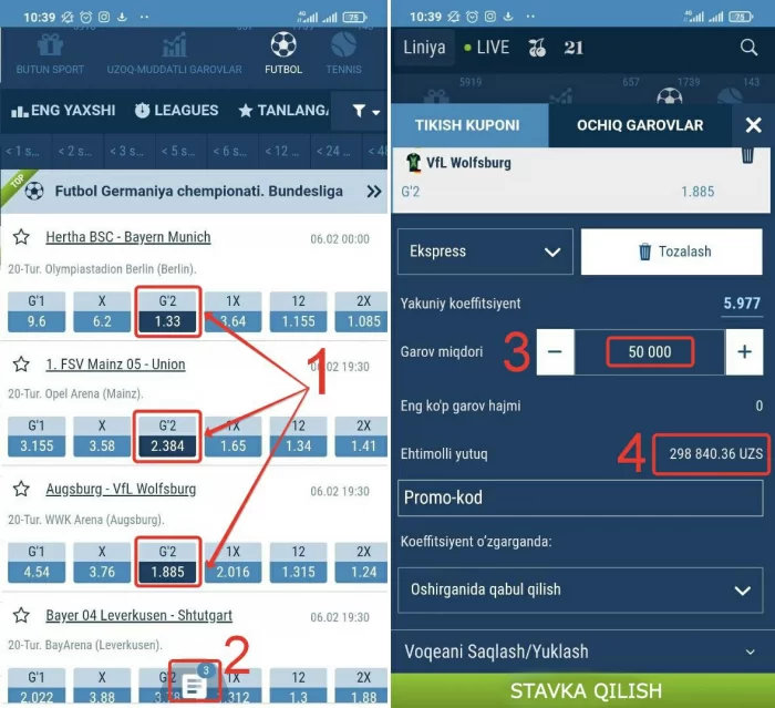 1xBet da express stavka