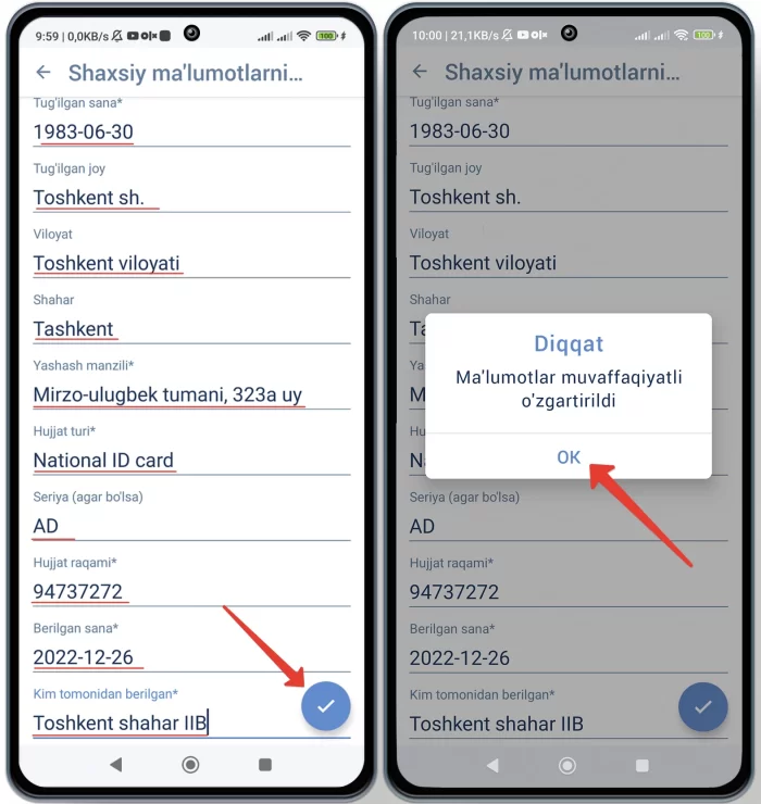 1xbet shaxsiy kabinetda ma'lumotlar kiritish 1xbet shaxsiy ma'lumotlar o'zgartirish