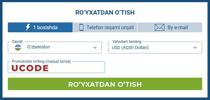 1xbet kompyuter versiya ro'yxatdan o'tish 1xbet kompyuter ilovada registratsiya qilish